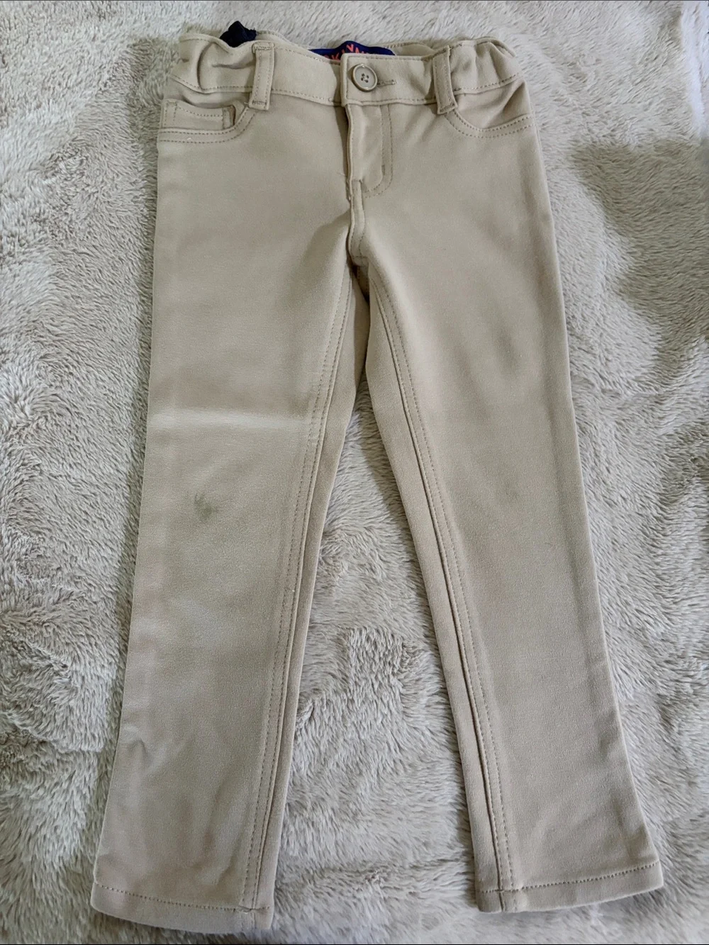 French Toast Girls Tan Skinny Knit Pants